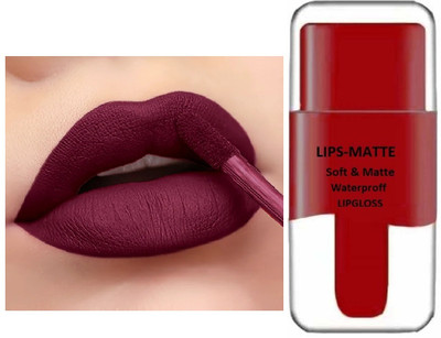 YAWI Maroon Non Transfer Smudge Proof Longlasting Sensational Liquid Matte Lipstick(Maroon, 3.5 ml)