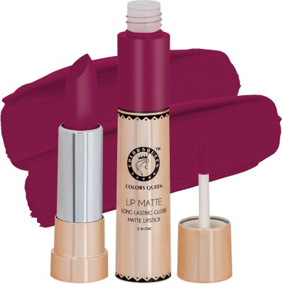COLORS QUEEN Lip Matte Long Lasting Gloss Matte Lipstick(Glam Pink, 8 g)