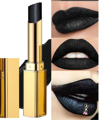 USBK Matte Finish Long Lasting Waterproof Lipstick Non-Stick(BLACK, 3.8 g)