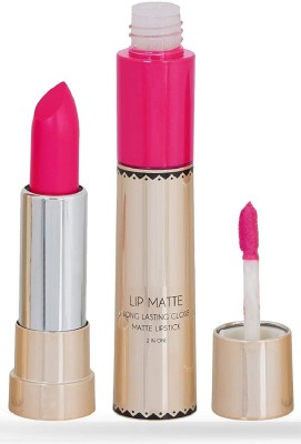 Latixmat 2 in 1 liquid & crayon pink matte lipstick water proof(pink, 8 g)