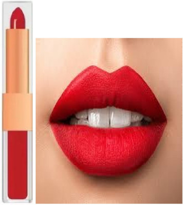 Luipui WATERPROOF 2 IN 1 CRAYON + LIQUID MATTE LIPSTICK PACK OF 1(RED, 6 g)