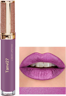 tanvi27 Metallic Liquid Long Lasting Full-Coverage Lipstick(LIGHT PURPLE, 8 ml)