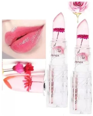 Ashyra Waterproof Flower Infused Lipstick (Pack of 2)(Light Pink, 10 ml)