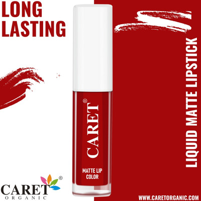 Caret Red Matte Liquid Lipstick | For Daily Use & 12hrs Long-Lasting(Red, 2 ml)