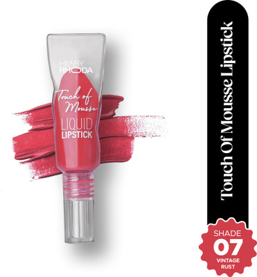 Hilary Rhoda Touch Of Mousse Lipstick | Matte Finish & Long Lasting | Smudge & Water Proof(Vintage Rust - Shade 07, 5 ml)