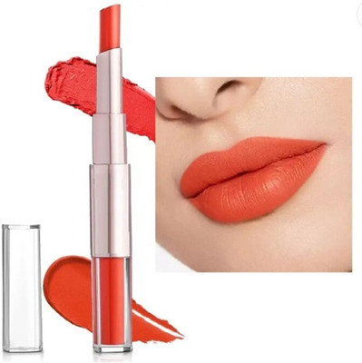 AEPRUY MATTE FINISH LIQUID AND CRAYON 2 IN 1 LIPSTICK WATERPROOF(ORANGE, 8 ml)