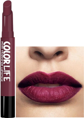 Yuency Non Transfer Waterproof Smudge Proof Long Lasting Matte Lipstick(Mulled Wine, 2 ml)