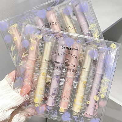 DAIMANPU Gege Bear Click and Pop 6 Packs Punchy Pigmented Liipsticks Matte, Long-lasting(6 Items in the set)