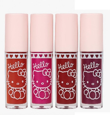 J & F Kitty Matte Liquid Lipstick Seet - 4 Shades | Long Lasting(Multicolor, 5 ml)