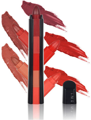 THTC 5-in-1 Lipstick Long Lasting Matte Finish Five Shades In One(MULTI COLOR, 7.5 ml)