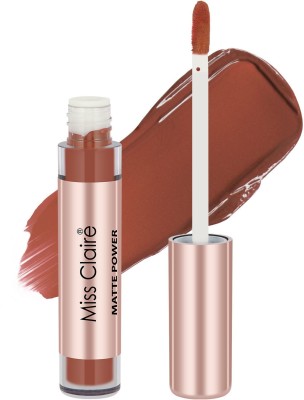 Miss Claire Matte Power Lipcolor Longlasting Lightweight Formula,flawless finish Lipstick-06(Brown Beige, 3 g)