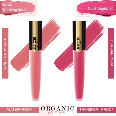 Juice Matte Lip Tint Combo L10 Shade No.: M-94, M-85(PERSIANPLUM-85, WINEBERRY-94, 8 ml)