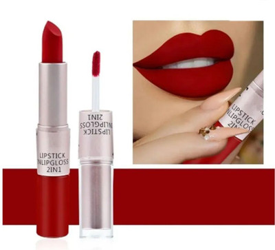 Rudvya 2 In 1 Liquid Lipstick with Lipstick For Her(red, 10 ml)
