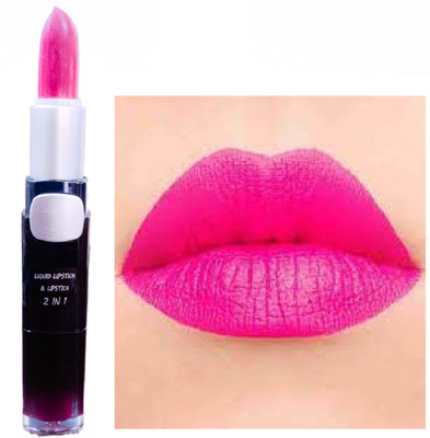 Luipui best new 2 in 1 pink matte finish lipstick pack of 1(pink, 6 g)