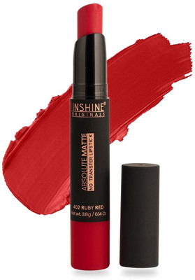 Inshine Absolute Matte No Transfer Waterproof Lipstick(402 RUBY RED, 3.5 g)
