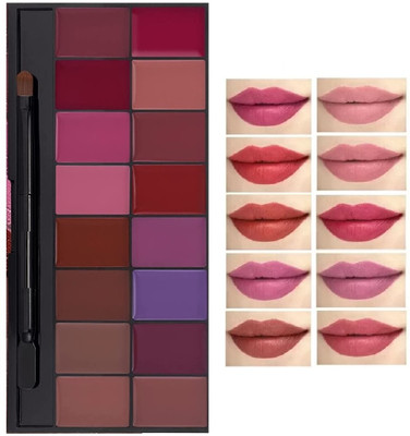 Yuency SUPER STAY HIGH PIGMENTED LIP CREAM PALETTE(MULTICOLOR, 36 g)