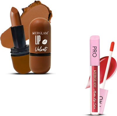 herglam Lip Velvet Matte – Smooth Application, Bold Look(Multicolor, 10 ml)