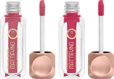 COLORS QUEEN Mattifying Long Lasting Non Transfer Liquid Matte Lipstick Combo Pack of 2(Po-ppy & Brick, 6 g)