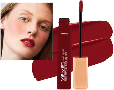 tanvi27 Kiss Proof & Long Lasting Velvete Matte Highly Pigmented Red Lipstick(Red, 5 ml)