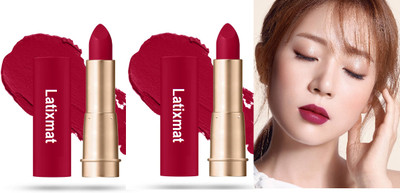 Latixmat Combo Full Coverage Lipstick Transferproof Highly Pigemented Lipstick(pinkish, 7 g)