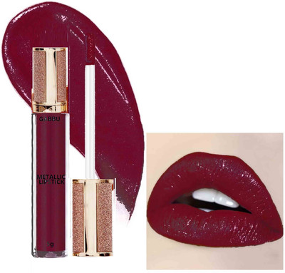 GABBU Waterproof Non Transfer Liquid Matte Lipstick Set (Maroon Touched)(matellic deep maroon, 8 ml)