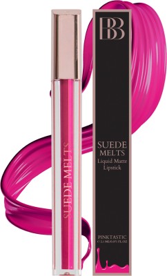 BERGAMOT BEAUTE Suede Melts Matte Liquid Lipstick Non Transfer Lip Colour Upto 8plus Hours Wear(Pinktastic, 2.1 ml)