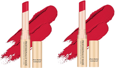 ADJD ComboHighly Pigmented Pure matte Lipstick Long Lasting Smudge Proof(RED ORANGE, 8 g)