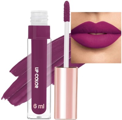 MYEONG Non Transfer Professionally Longlasting Liquid Lipstick(Purple, 6 g)