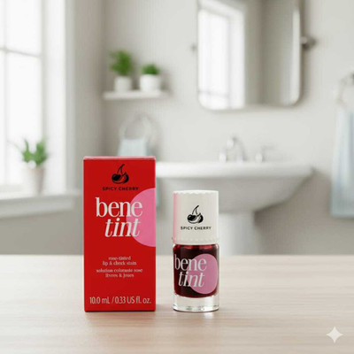 SPICY CHERRY bene tint rose tinted and lip stain highlighter 96(Peppy Red, 12.5 ml)