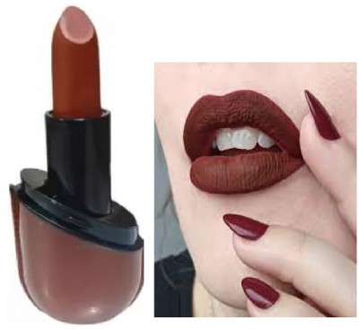 Luipui dark brown matte look lipstick pack of 1 long lasting(brown, 6 g)