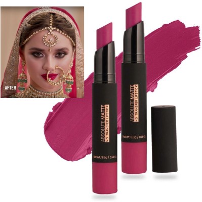 ADJD Best Non Transfer Color Sensational Creamy Matte Rose Pink Lipstick(Rose Pink, 7 g)