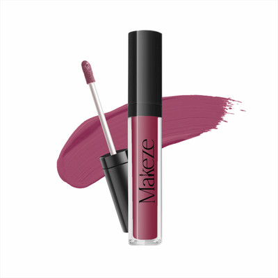 Makeze Matte Liquid Lipstick | Smudge-Proof, Long-Lasting, Intense Color(DARK PURPLE, 5 ml)