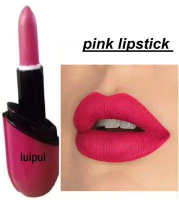 Luipui matte look pink matte lipstick awesome waterproof(pink, 6 g)