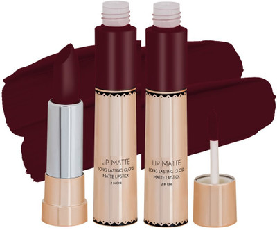 ADJD Comob Matte Lips 2 IN 1 Long Lasting Matte Lipstick Maroon(Maroon, 16 g)