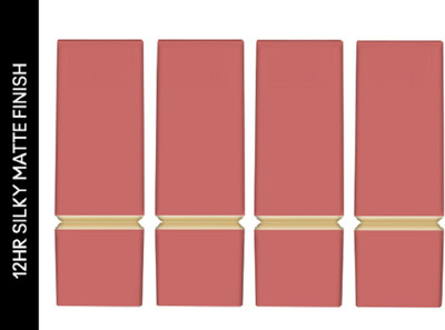 Luipui PREMIUM MATTE NON-DRYING & SMUDGE PROOF MATTE LIPSTICK PACK OF 4(CORAL KISS - 04, 16 ml)