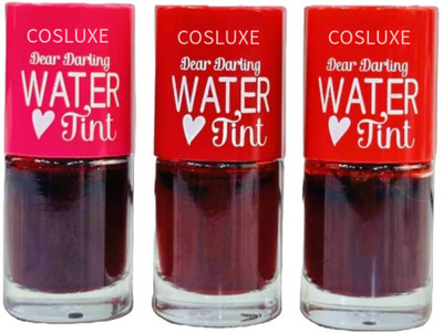 Cosluxe X DAROGE 3Pcs Dear Darling Water Tint Gel Luminous Lip & Cheek Tint(Lip/Eye/Cheek 3 in 1 Lip Gloss,, 10 ml)