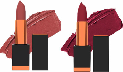 ADJD Soft Smudge Proof Creamy Matte Long Stay Lipstick Rose vale & Specia red(multi color, 7 g)