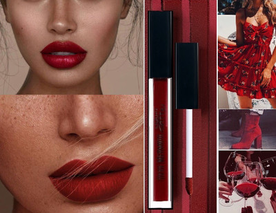 BLUEMERMAID NEW DEEP MATTE LOOK LIPS FOR PROFESSIONAL WOMEN(ROSE RED, 6 ml)