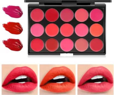 Emijun 15 Color Matte Ultra Pigmented Infinity Lip Palette Lipstick(MULTI, 15 g)