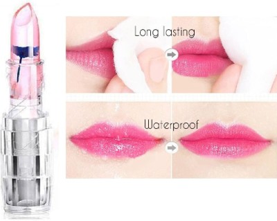 HUZURLU Moisturizer Long Lasting Magic Temperature Color Changing flower gel lipstick(blue flower, 3.6 g)