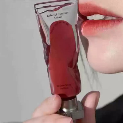 GABBU DARK RED Ice Cube Matte Lipstick Velvet Transparent Lip Glaze Pigment(red, 4 ml)