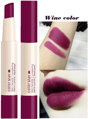 Yuency Color Stay Non Transfer Matte Lipstick(wine, 2.1 g)