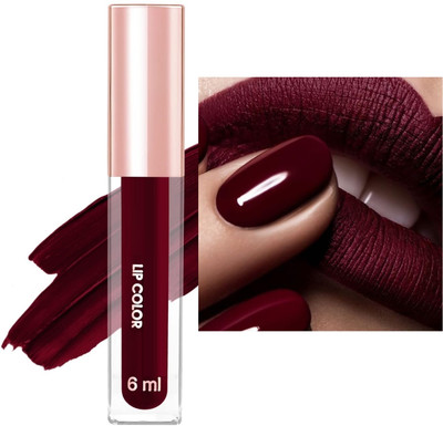 MYEONG Maroon Lipstay Transfer Proof Matte Finish Highly Pigmented Liquid Lipstick(Deep Maroon, 6 ml)