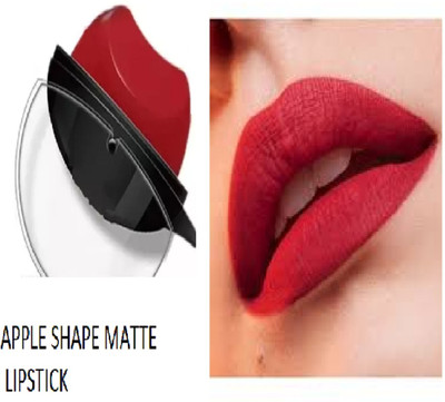 Luipui BRANDED APPLE DESIGN RED MATTE LIPSTICK PACK OF 1(RED, 6 g)