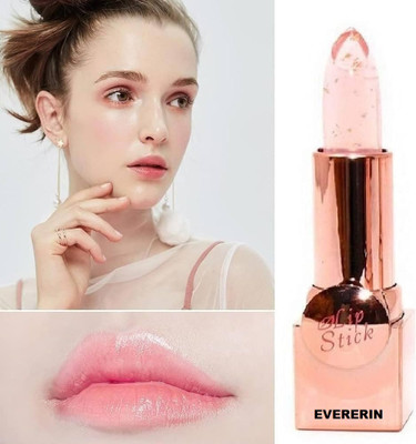 EVERERIN Korean TRANSPARENT LONG LASTING & WATERPROOF COLOR CHANGING JELLY LIPSTICK(pink, 3.6 ml)