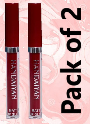 LARA KOSSLER Bold Maroon Liquid Lipstick Duo(MAROON, 10 ml)