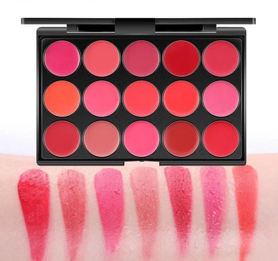 WOONGMI Blush & Cream Palette with 15 Super Pigmented Colors Creamy Matte Finish(MultiColor)