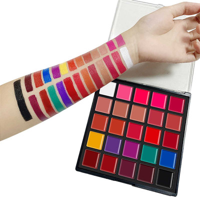 LOVE HUDA Waterproof Lip 25 Color Matte Multi Shade Lip Color Palette Lipstick(Multicolor, 25 g)