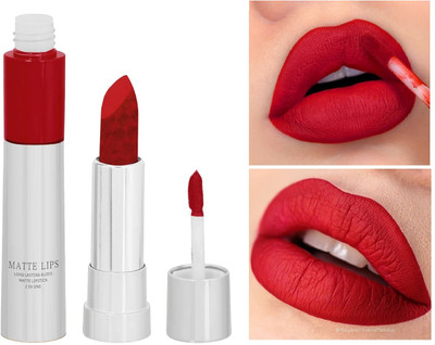 manasona best 2 in 1 Matte liquid Lipstick and Matte crayon lipstick(HOT RED, 8 g)