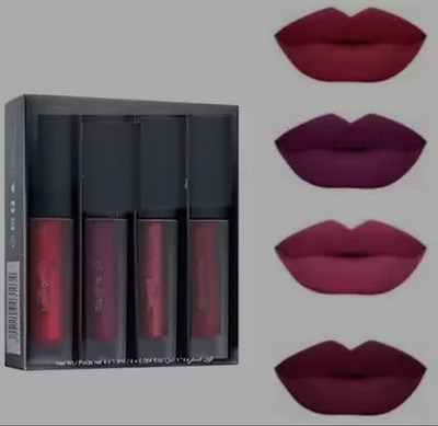 Liptick RED EDITION LIQUID MATTE LIPSTICK SET OF 4(Multicolour, Red Shade, 12 ml)